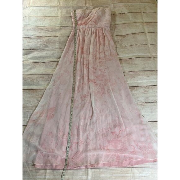 Erin Featherstone Women's Watercolor Pink Rose Watercolor Chiffon Dress - 4 - Picture 4 of 14